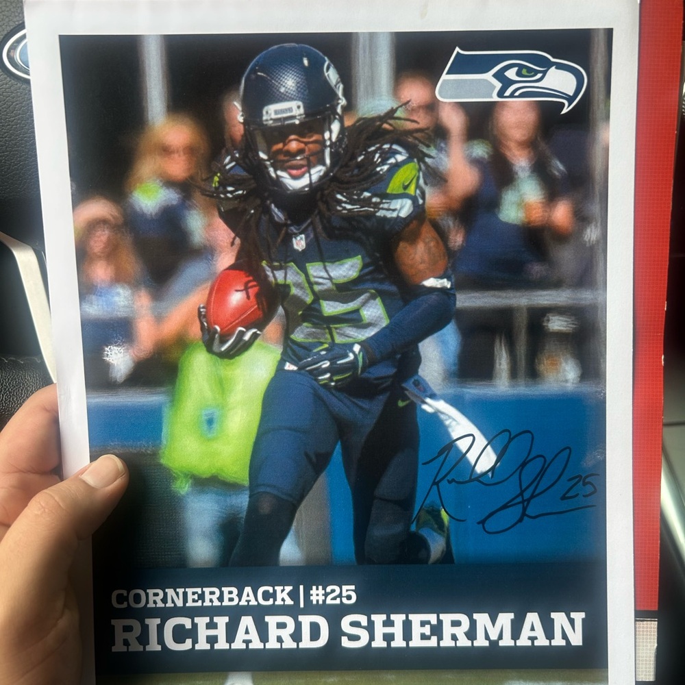 Seattle Seahawks Richard Sherman signed picture